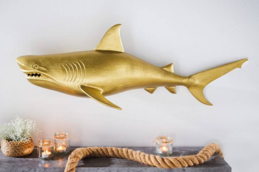 DECORATIUNE 105CM, RECHIN, DIN METAL AURIU, STANGA, COD 43045