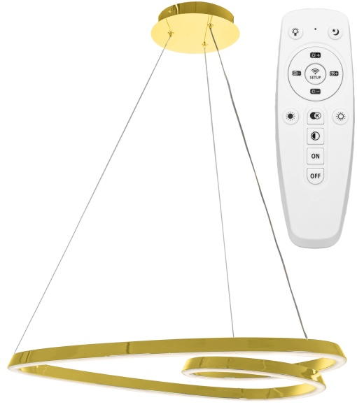 Lampa LED APP7797-cp Gold + Remote Control
