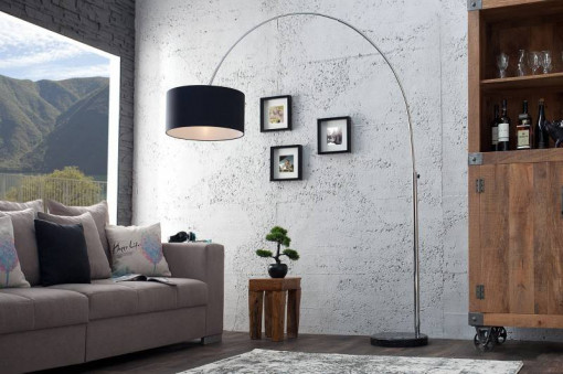LAMPADAR BIG BOW NEGRU 170/180 CM COD 35399 DESIGN MODERN