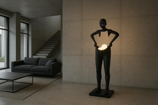 LAMPADAR EXCLUSIVIST 182CM, HUMAN HOUDINI, EDITIE LIMITATA, FIBRA DE STICLA SI LED