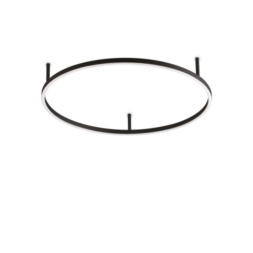 PLAFONIERA ORACLE SLIM PL D070 ROUND, NEGRU, DIN POLICARBONAT, STIL MODERN