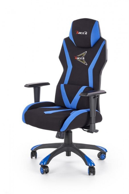 SCAUN DIRECTORIAL/GAMING STING NEGRU/ALBASTRU STIL MODERN HALMAR