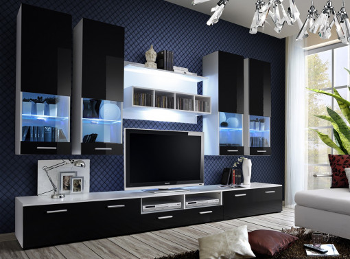 SET MODULAR LIVING DORADE, CU ILUMINARE LED, WS DO, STIL MODERN, ASM