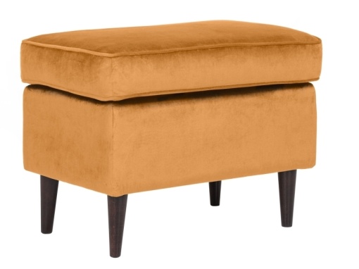 TABURET RON, CURRY BLUVEL 68/WENGE, TAPITERIE DIN CATIFEA SI PICIOARE DIN LEMN
