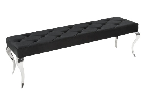 BANCHETA BAROCK ARGINTIU/NEGRU DESIGN MODERN