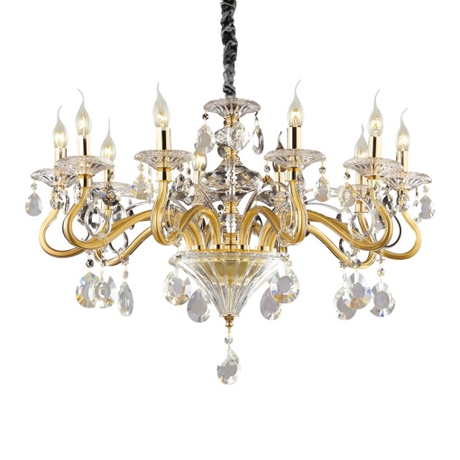 CANDELABRU NEGRESCO SP10, AURIU, DIN STICLA, STIL CLASIC