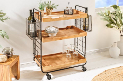 CARUCIOR SERVIRE, RAFTURI LEMN SI METAL VINTAGE, ARTIM GROUP SELECTION