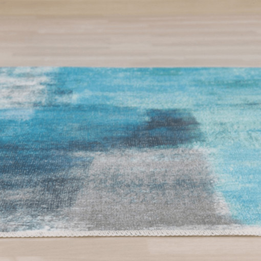 Covor 80x150 cm, albastru/gri, ESMARINA TIP 2, 0000203333
