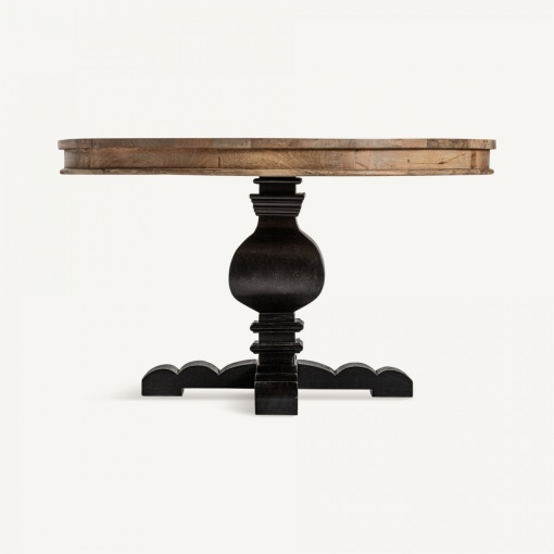 MASA DINING ABO, NEAGRA, REF. 33062, PRELUCRATA MANUAL, CONFECTIONATA DIN LEMN DE MANGO NEGRU, STIL MODERN