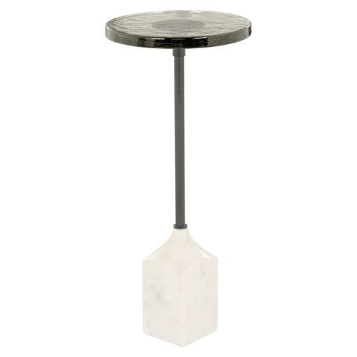 MASUTA DE CAFEA AURORA, 8834, CONFECTIONATA DIN METAL, MARMURA SI STICLA, STIL MODERN