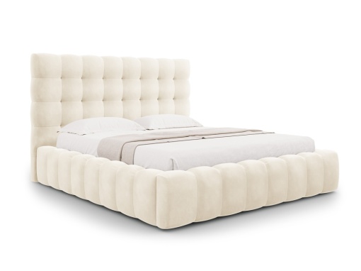 PAT EXCLUSIVIST 180X200CM, CU LADA DEPOZITARE, DIN CATIFEA BEIGE, ARTIM GROUP SELECTION
