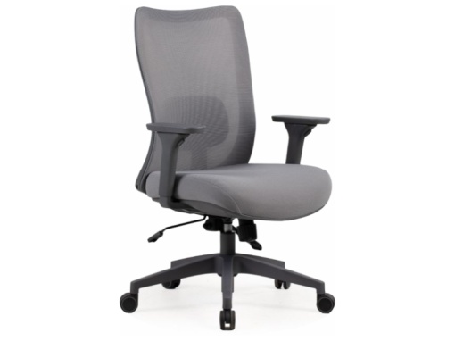 SCAUN DE BIROU, Q-724 GRI, FUNCTIE MULTIBLOCK, CU TAPITERIE DIN TEXTIL SI PLASA SI PICIOR DIN METAL, STIL MODERN