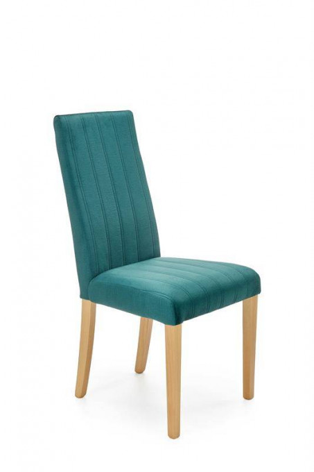 SCAUN DINING DIEGO 3, VERDE MONOLITH 37/STEJAR, CU TAPITERIE DIN CATIFEA SI PICIOARE DIN LEMN MASIV, STIL CLASIC