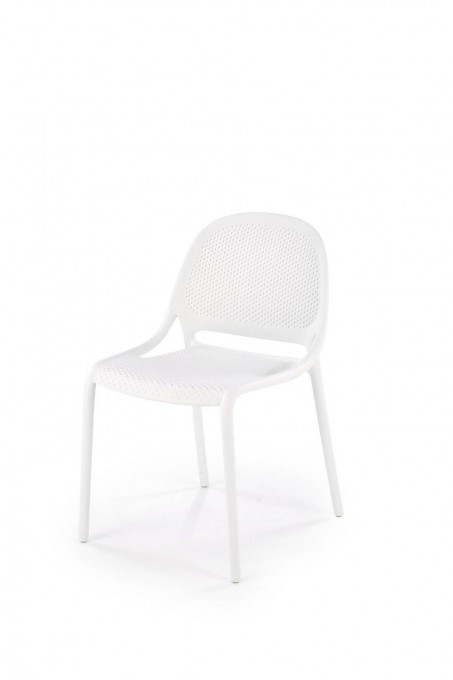 SCAUN TERASA, K532, ALB, DIN POLIPROPILENA, STIL MODERN, SUPRAPOZABIL