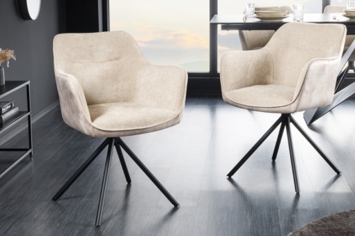 STOC 4 SETURI: SET 2 SCAUNE ROTATIVE, VERONA, SAMPANIE, METAL SI CATIFEA, DESIGN MODERN, ARTIM GROUP SELECTION