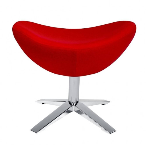 TABURET-SUPORT PENTRU PICIOARE ROSU 1 /CROM EGG SZEROKI, STIL MODERN
