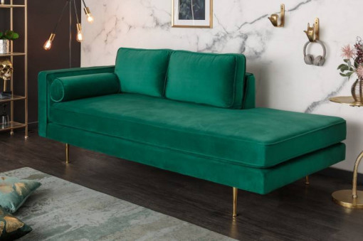 CANAPEA/ PAT DE ZI, DIVAN 195CM, CATIFEA VERDE, DESIGN RETRO, ARTIM SELECT GROUP