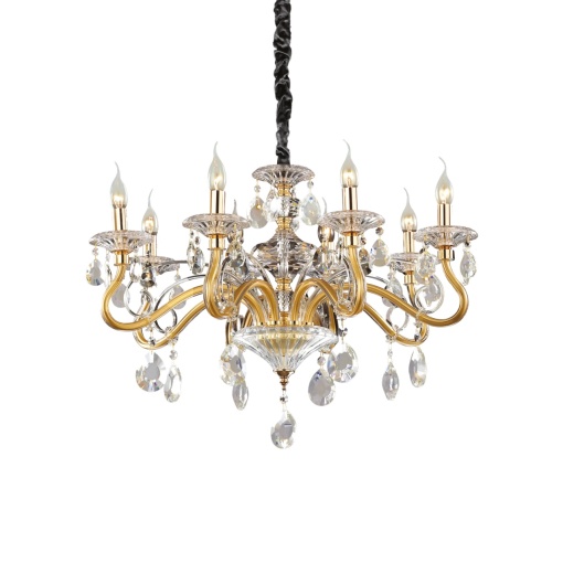 CANDELABRU NEGRESCO SP8, AURIU, DIN STICLA, STIL CLASIC