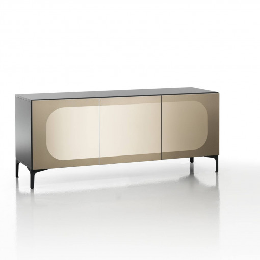 COMODA/BUFET 165CM, KIM BRONZE, COD 4968, STIL MODERN, REALIZATA DIN METAL SI PANOURI ECO
