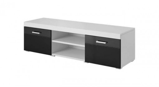 COMODA LIVING RTV SAMBA REG9, ALB-NEGRU,DESIGN MODERN CM