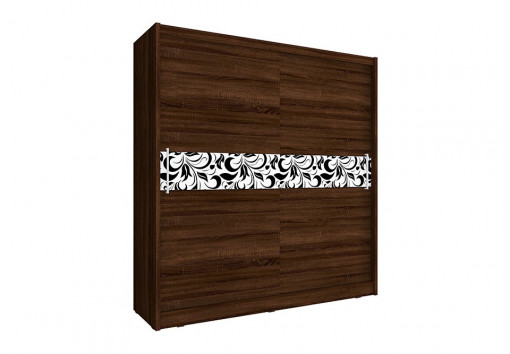 DULAP DORMITOR WIKI V A 180 SONOMA CIOCOLATIU/NEGRU/ALB DESIGN MODERN PSK