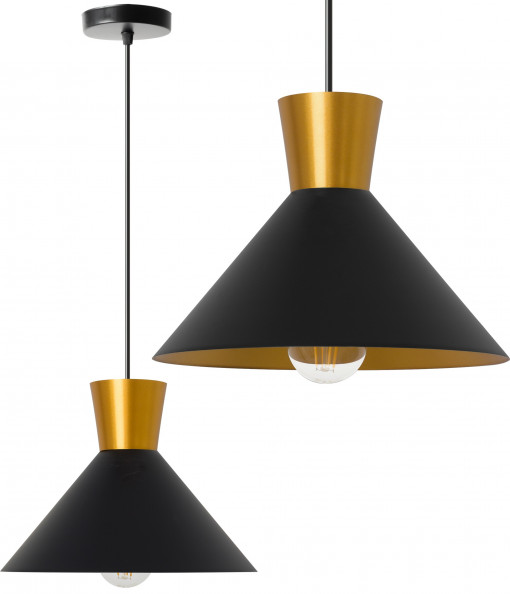 PENDUL ARCOT A APP162-1CP, 23x22 cm, NEGRU SI AURIU, DIN ALUMINIU, STIL MODERN, TU