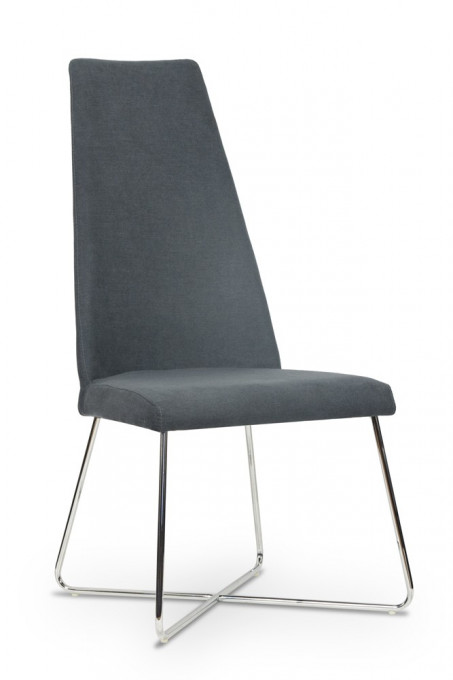 SCAUN DINING SAU OFFICE ALICE GRI/CROM - DESIGN MODERN