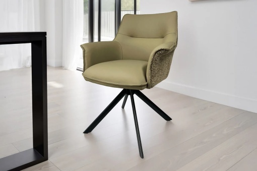 SET 2 SCAUNE ROTATIVE, LE GRAND, TAUPE, PIELE ECO SI MATERIAL TEXTIL, ARTIM GROUP SELECTION