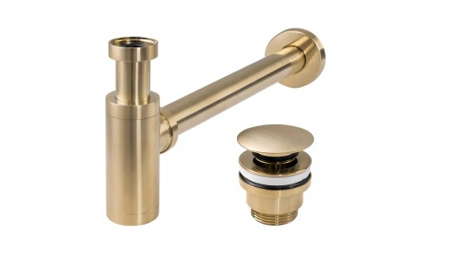 SIFON LAVOAR REA UNIVERSAL, CU DOP TIP CLICK CLACK, AURIU MAT, DIN ALAMA, CALITATE SUPERIOARA