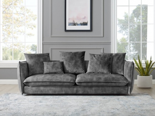 CANAPEA DEOSEBITA, 225CM, CATIFEA GRI, DESIGN RETRO, ARTIM GROUP SELECTION