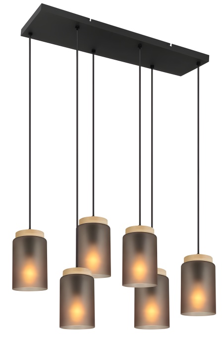 Lampă suspendată APP1813-6CP Frosted Grey