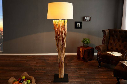 LAMPADAR EUPHORIA 175 CM ALB/NATURAL COD 20697 DESIGN RUSTIC