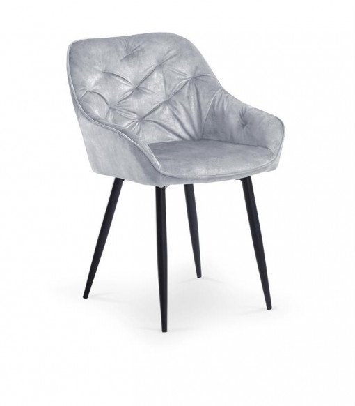 SCAUN DINING K418 GRI/NEGRU STIL MODERN HALMAR