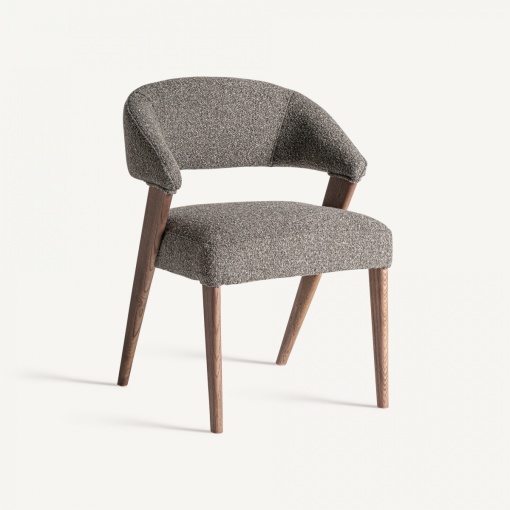 SCAUN DINING VENEY, MARO DESCHIS SI GRI, REF. 36363, PRELUCRAT MANUAL, CONFECTIONAT DIN LEMN DE STEJAR SI CAUCIUC SI TEXTIL, STIL MODERN