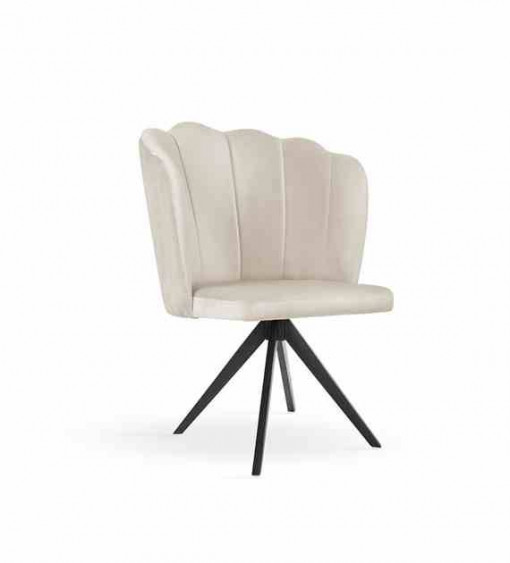 SCAUN PIVOTANT HILTON TWIST, BEJ/NEGRU, STIL MODERN