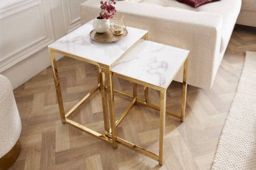 SET 2 MASUTE DE CAFEA, ELEGANCE 40M, DIN STICLA CU EFECT DE MARMURA, COD 42177