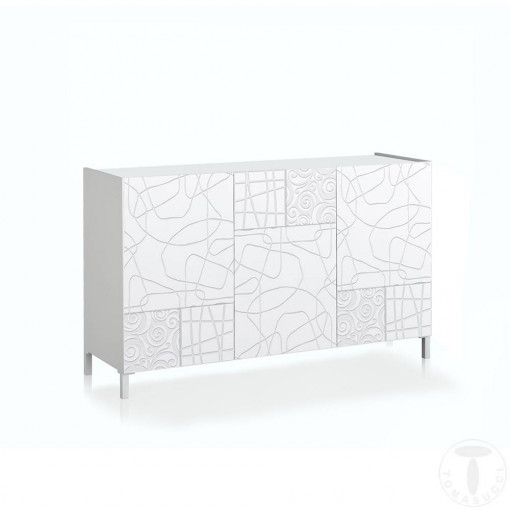 BUFET 130CM, EDDY GRAPHIC, COD 5067, STIL MODERN, REALIZATA PANOURI LAMINATE,USI SEMIGRAFIATE