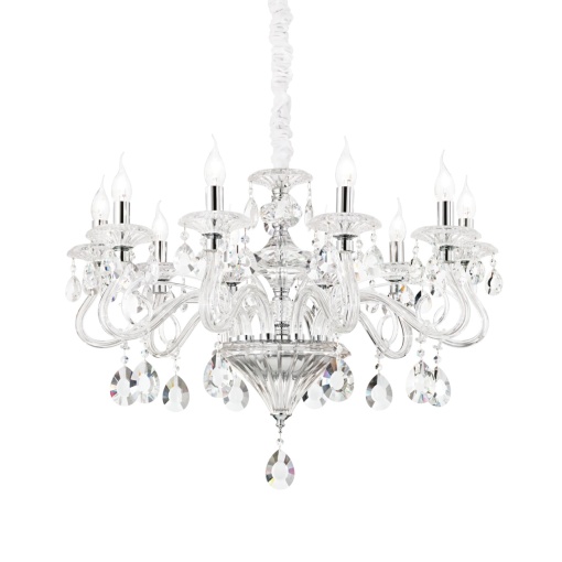 CANDELABRU NEGRESCO SP10, TRANSPARENT, DIN STICLA, STIL CLASIC