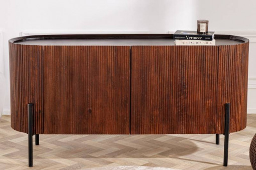 BUFET GATSBY 150CM, LEMN MASIV SI METAL, MARO INCHIS, MODEL DEOSEBIT, ARTIM GROUP SELECTION