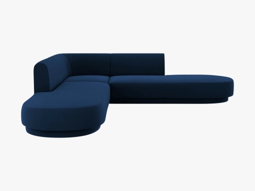 COLTAR MILEY, 5 LOCURI, 248 CM, ALBASTRU 86, TAPITERIE DIN CATIFEA, DESIGN DEOSEBIT