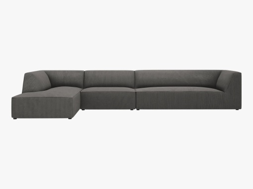 COLTAR MODULAR RUBY, STANGA, 5 LOCURI, 366 CM, DIVERSE CULORI SI MATERIALE, DESIGN DEOSEBIT