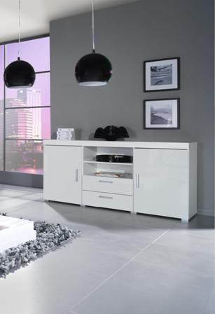 COMODA LIVING SAMBA REG5 ALB MAT/ALB LUCIOS DESIGN MODERN CM