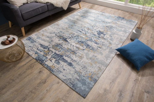 COVOR ABSTRACT 240X160CM, ALBASTRU, DESIGN MODERN