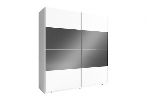 DULAP DORMITOR MIKA MULTI II 150 ALB/NEGRU DESIGN MODERN PSK