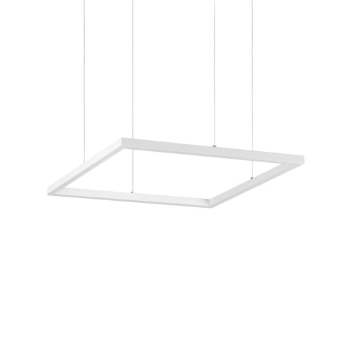 LUSTRA ORACLE SLIM SQUARE SP D050, ALB, DIN ALUMINIU SI POLICARBONAT, STIL MODERN
