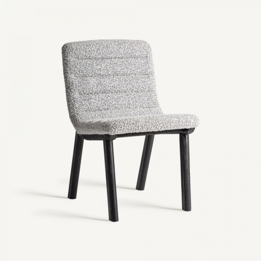 SCAUN DINING JACQUARD, ALB/GRI/NEGRU, REF. 36772, PRELUCRAT MANUAL, CONFECTIONAT DIN LEMN DE ULM SI TEXTIL, STIL MODERN