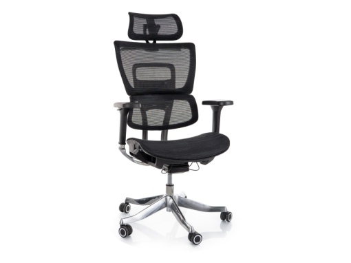SCAUN OFFICE, ERGONOMIC, WINNER LUX NEGRU/CROM, MULTIBLOCK, CU BRATE 4D AJUSTABILE, STIL MODERN