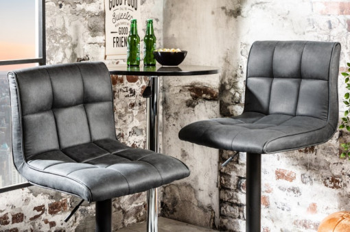 SET 2 BUCATI, SCAUN DE BAR GRI, MODENA, DESIGN MODERN
