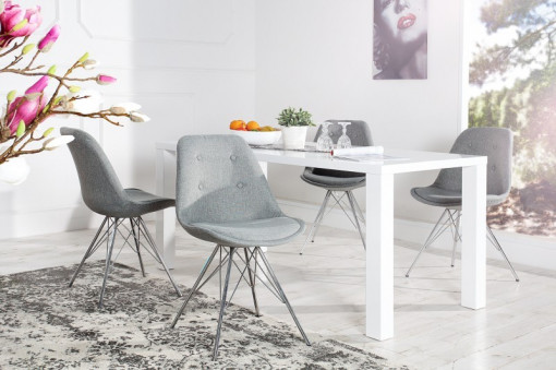 SET 4 SCAUNE GRI SCANDINAVIA RETRO 36092 DESIGN SCANDINAV