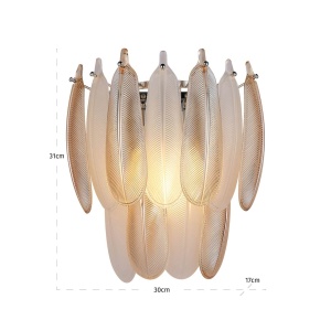 APLICA CHLOE, 213858, ALAMA ANTICHIZATA, CONFECTIONATA DIN STICLA SI METAL, STIL MODERN - Img 2